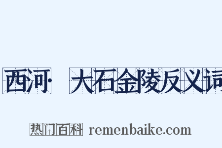 西河·大石金陵反义词是什么意思的图片